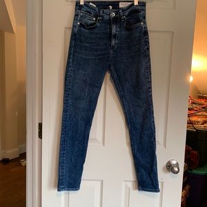 Rag and bone Nina high waisted skinny  ankle jeans. Size 24 waist.